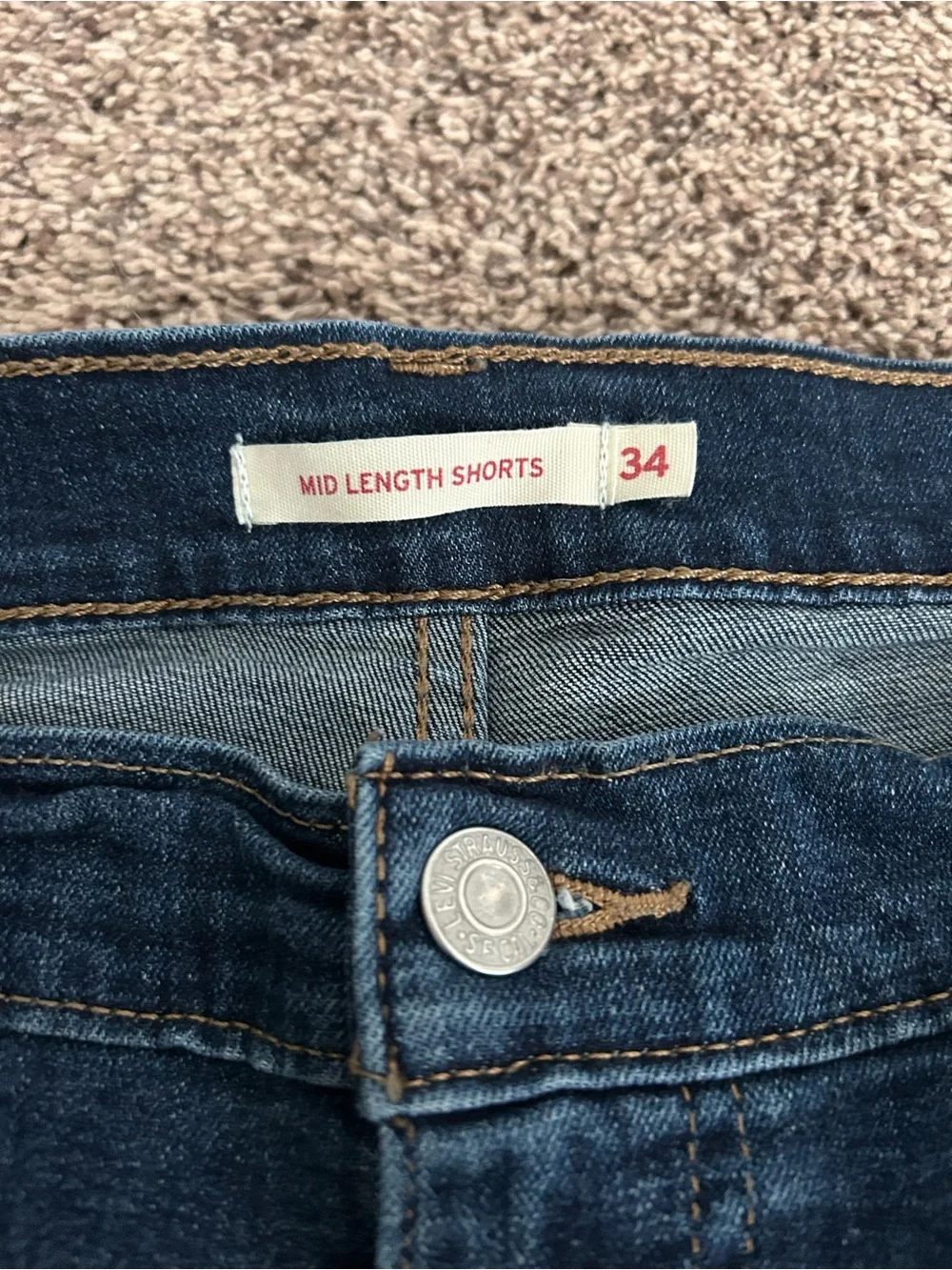 Levi's Dark Blue Denim Jean Shorts